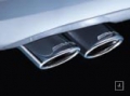 AMG rear silencer, oval, twin-pipe (curved tailpipes)